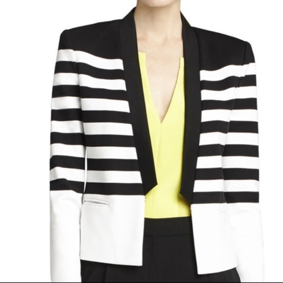 BCBGMaxAzria Black and White Striped Blazer - Picture 1 of 5